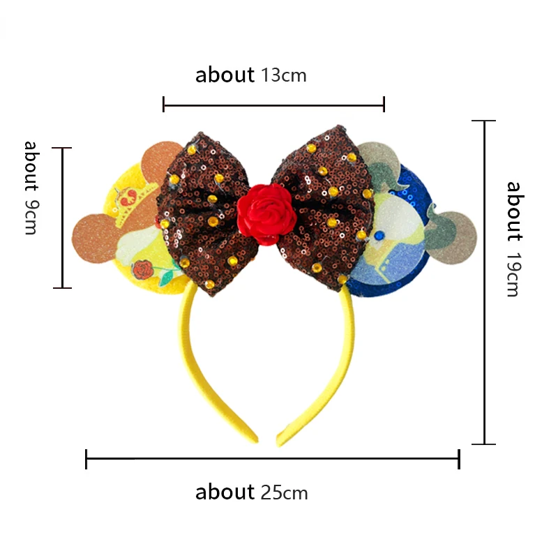 Birthday Party Micey Mouse Ears Headband Masquerade Princess Decoration Cosplay Costume Holiday Gift Girls/Adults