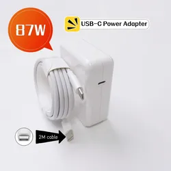 87W PD USB-C Power MagSaf* 2 Adapter Laptop Notebook Fast Charger For Apple Macbook Pro 15'' M1 A1719 A1707 Release 2016-2020