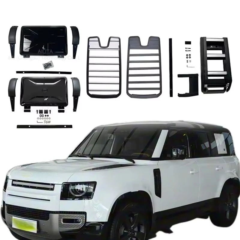 

High Quality 4X4 Off-Road Side Ladder Roof Platform Cargo Rack Side Storage Bag for Defender Accessories