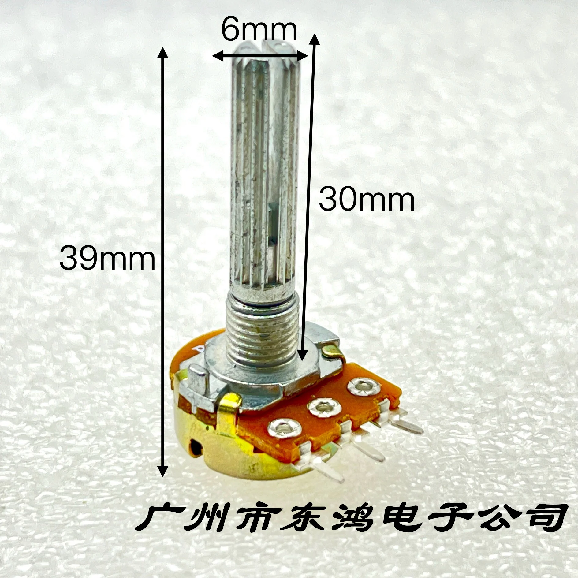 1 piece of WH148 type adjustable resistor B20K single potentiometer with a 3-pin shaft length of 30mm