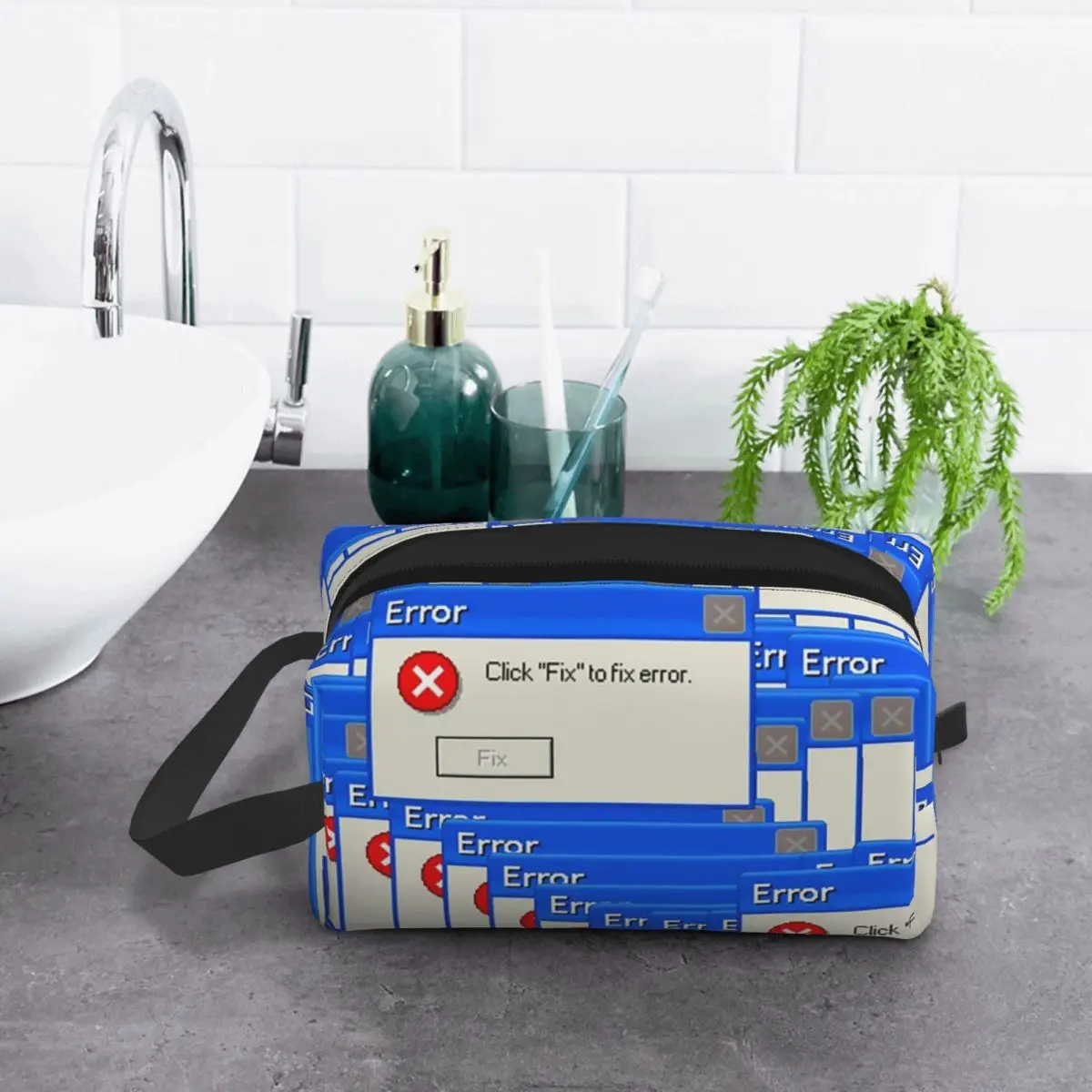 Windows Xp Error Tiled Pencil Case for Boys Girls Pen Box Pencil Bag Stationery Supplies Women Organizer Pouch