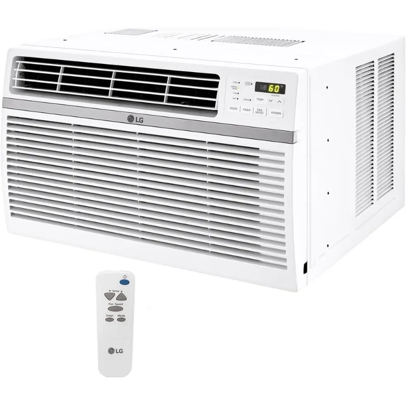 8,000 BTU Window Air Conditioner, Cools 340 sq. ft., Quiet Operation, Electronic Remote, 3 Cool and Fan Speeds, Auto Restart