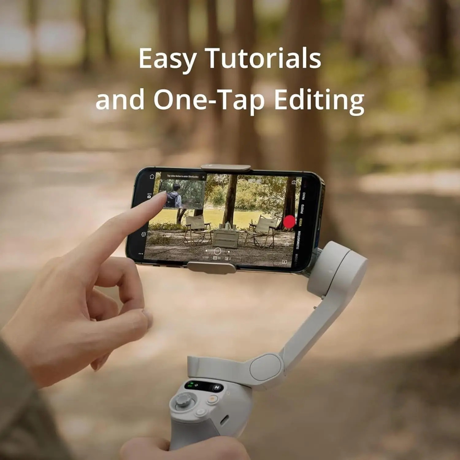 DJI Osmo Mobile SE All New 3-Axis Phone Gimbal with Built-In Tripod Selfie Stick Gimbal Stabilizer for Smooth Mobile Videography