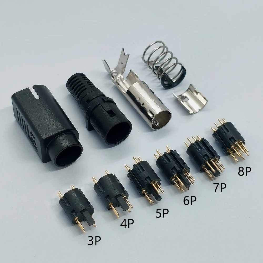 1 Stück selbstverriegelnder DC-Stecker 3 4 5 6 7 8-polig, DC-Stromanschluss, schweißbar, für TFT-LCD-Flachbildfernseher – Detail 2