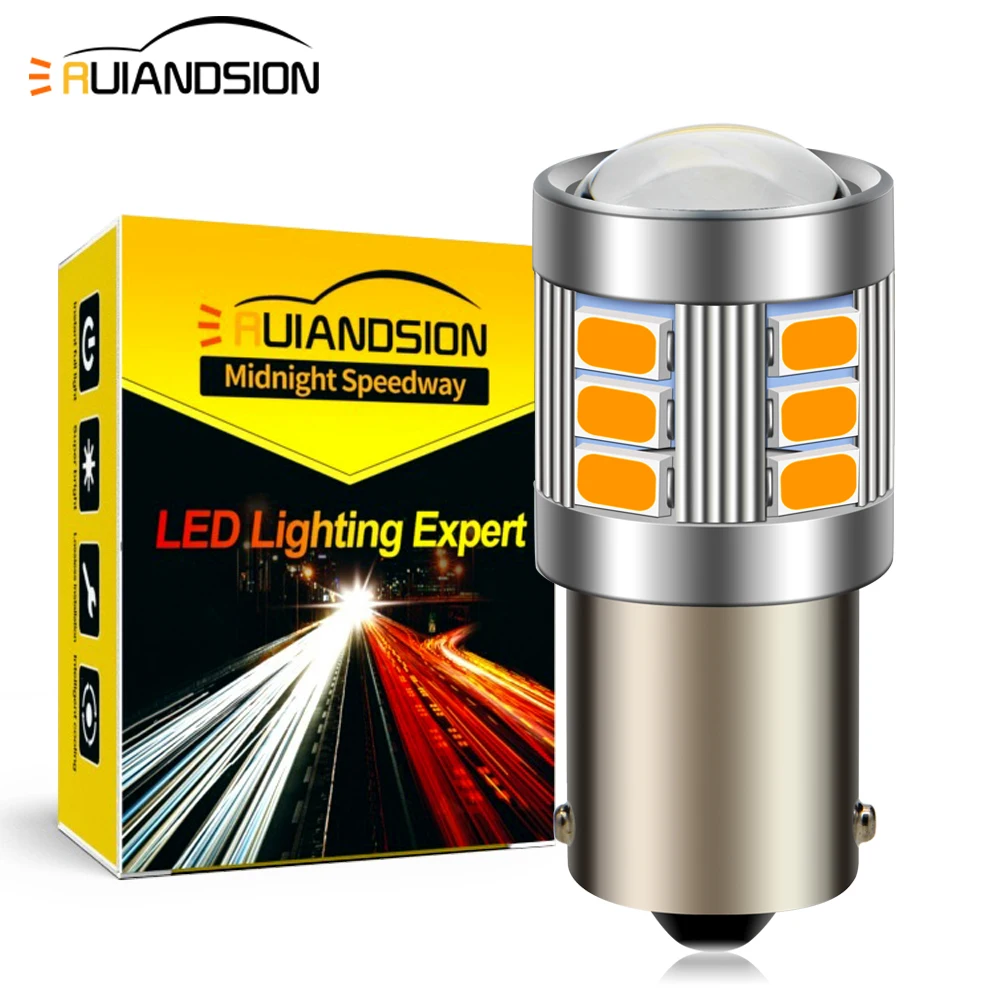 

2PCS BAU15S LED Bulb P21W 1156 1157 BAY15D 7440 W21W 10-60V Turn Signal Brake Tail Light 1800LM White Red Yellow Car Lamp