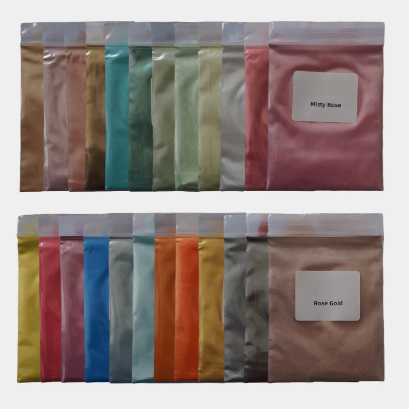 [24 Bags Mica Powder for Epoxy Resin] 24 Colors of 0.18-Ounce Bags of High-Quality Mica for Epoxy Resin, Featuring a Shimmering