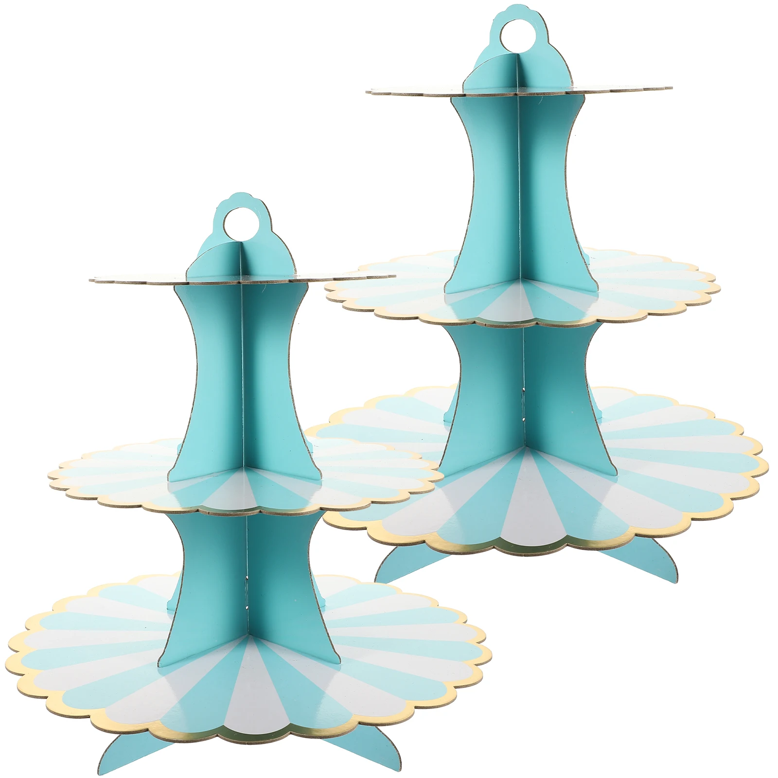 

2Pcs Cake Paper Cupcake Display Holder Dessert Party Cupcake Holder Tower Party Blue Lollipop Stable