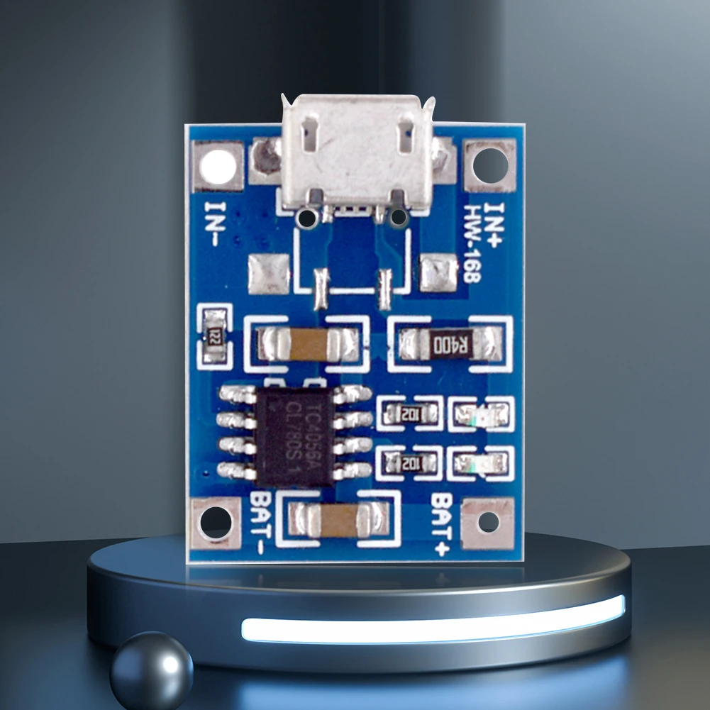 Lithium Battery Charger Module Micro USB High Efficiency Charging Board with Indicator Light for 45V to 55V Batteries