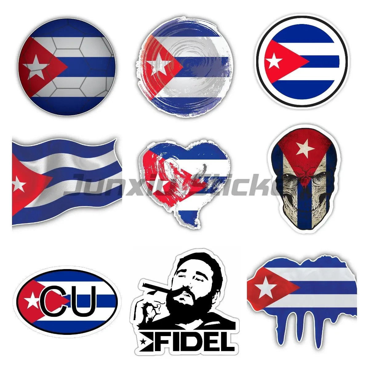 Cuba National Flag Decal Reflective Car Sticker Waterproof 3D Auto Moto Bike Suitcase Laptop Car Styling