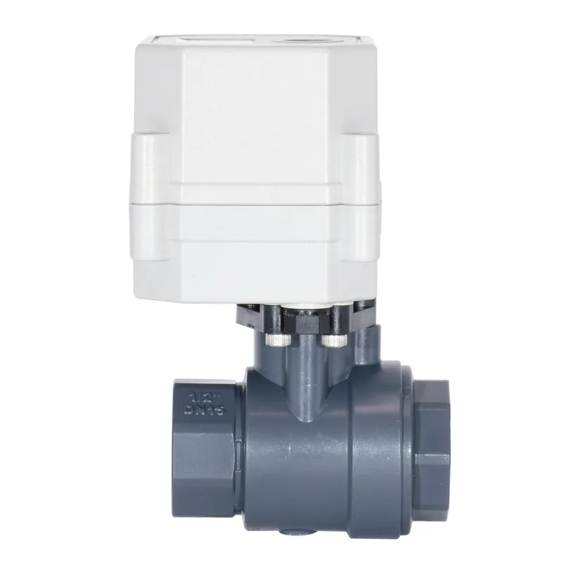Tonhe BSP/NPT 1/2 ''2 قطعة PVC DC9-24V 4-20mA صمام كروي تعديل تناظري