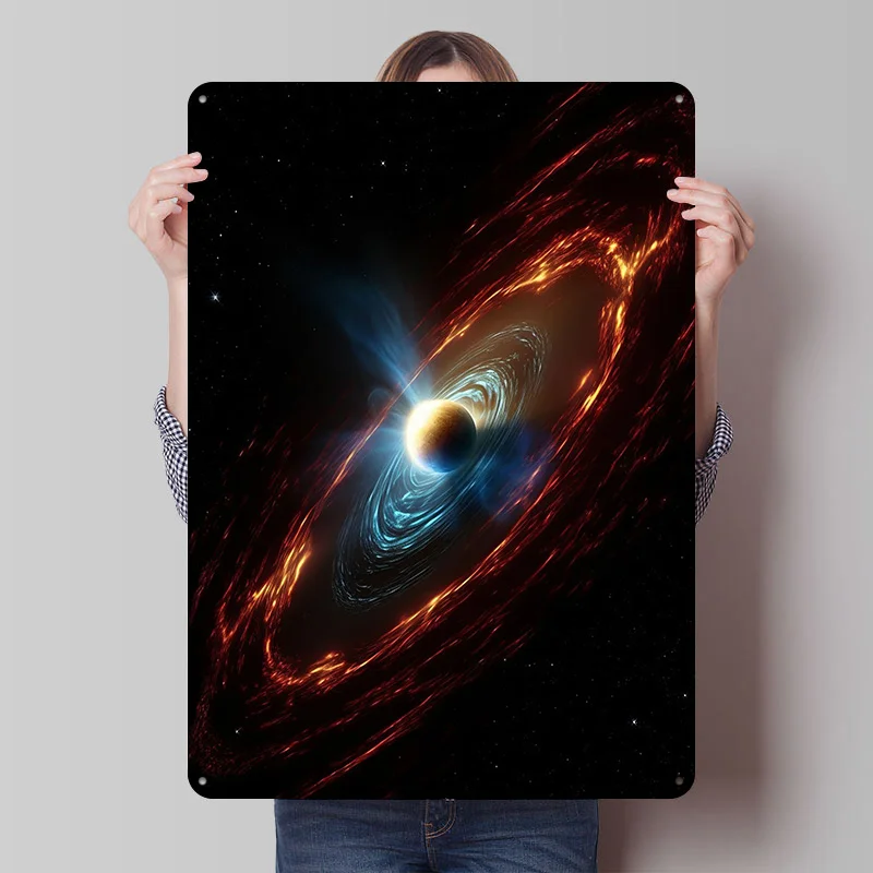 

Печатный плакат с физикой Quasar, настраиваемый настенный художественный ретро винтажный металлический жестяной знак для домашней комнаты, аксессуары для кафе-бара, человеческая пещера