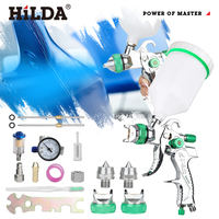 HILDA HVLP Spray Gun 1.4/1.7/2.0/2.5mm Steel Nozzle Gravity Spray Gun DIY Spray Paint Kit Home Car Paint Spray Gun Tools ﻿