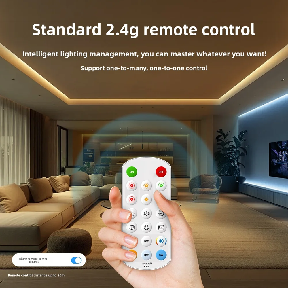 Bluetooth DC12V Runde Unterschrank LED Licht CCT Licht Warm + Weiß Doppel Weiß SP662E PWM LED Controller Dimmer APP RF Fernbedienung