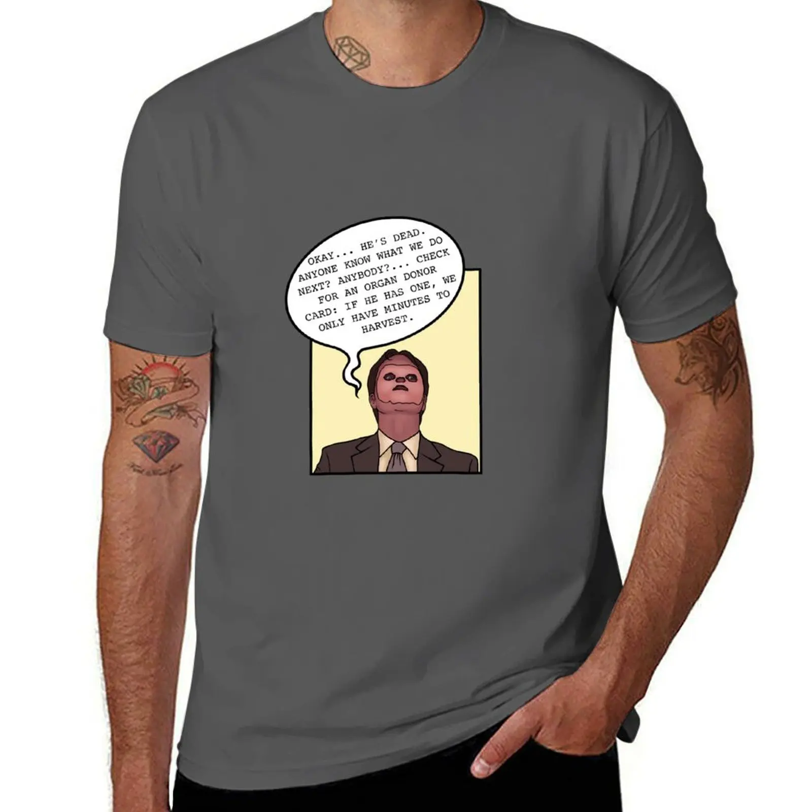 

Dwight Schrute - CPR - The Office Inspired Artwork T-Shirt Louboutins cute tops funny t shirts for men