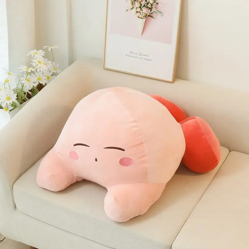 Cute Cartoon Girl Heart Pink Kirby Little Doll Backpack Pendant Plush Toy Girl Cute Sofa Pillow Cushion Christmas Surprise Gift