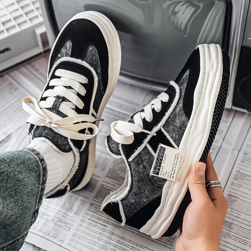 

DAWSRi Men’s Casual Sneakers with Colorful Canvas and Distressed Detailing Stylish, Comfortable, and Perfect for Ever