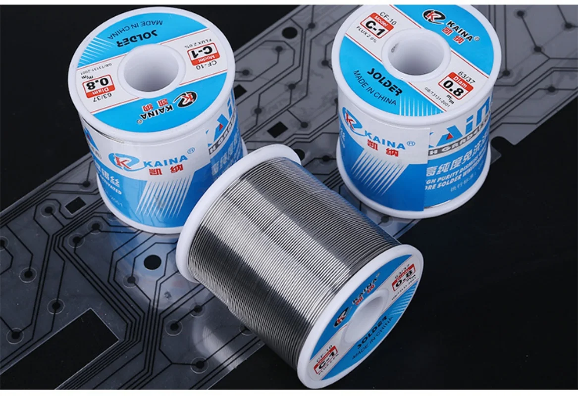 KANA High Brightness No Wash Solder Wire C1 Solder Rosin Cored Wire 450g Tin Wire 0.5mm 0.6mm 0.8mm 1.0mm 1.2mm 1.5mm 2.0mm