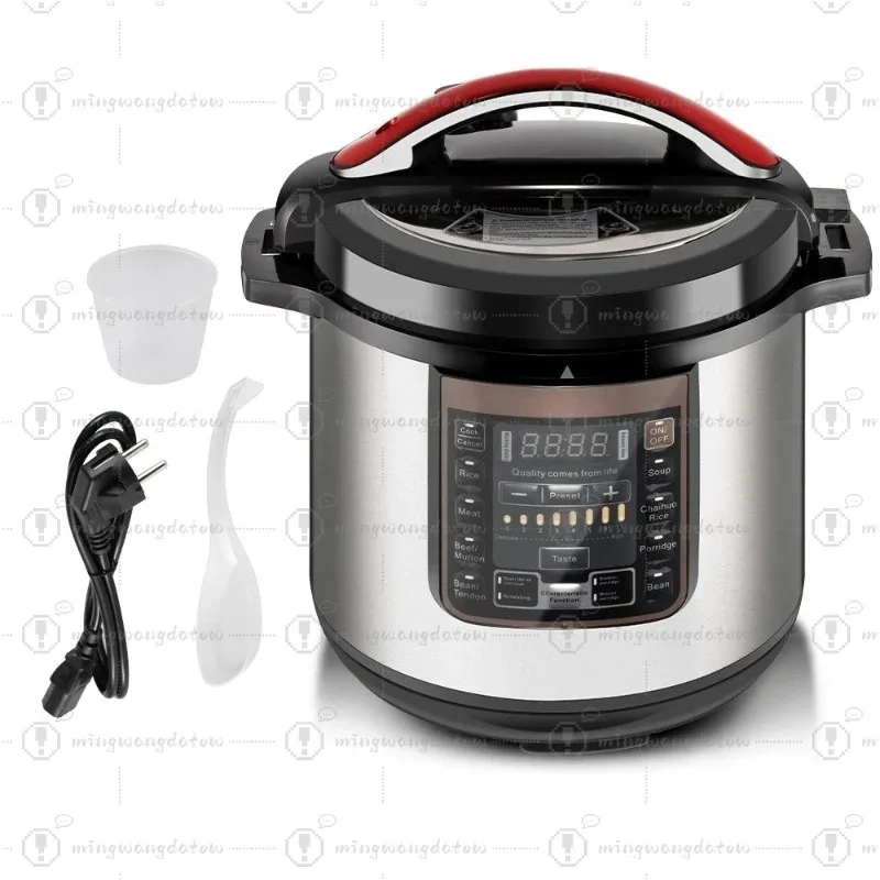 12L EU Plug Electric Pressure Rice Cooker Non-Stick Multifunctional 24H Keep Warm Household