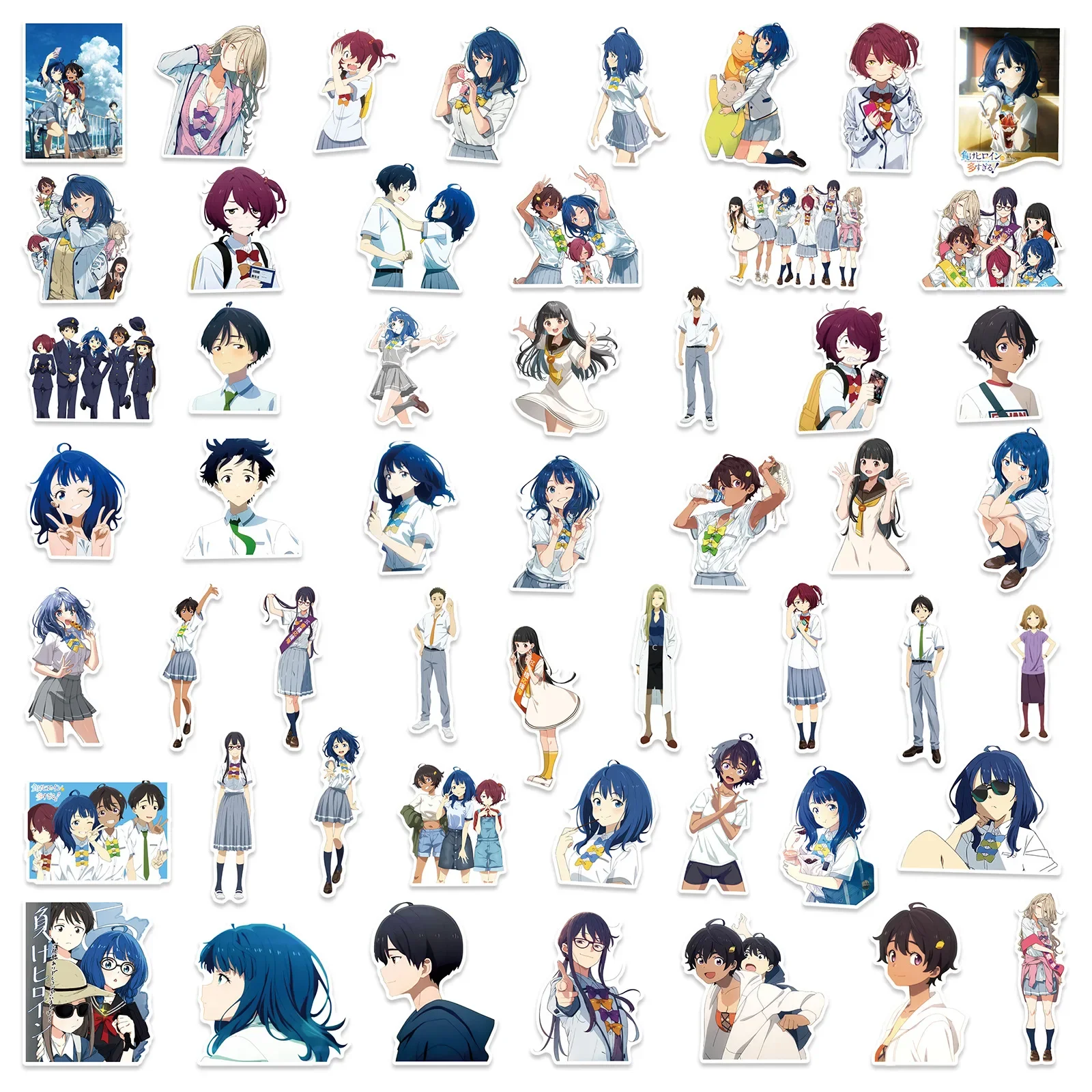 10/50PCS Molto Perdere Eroine Anime Yanami Anna Adesivi Simpatico Cartone Animato Adesivo FAI DA TE Skateboard Telefono Decalcomanie Del Computer Portatile Giocattoli Del Capretto