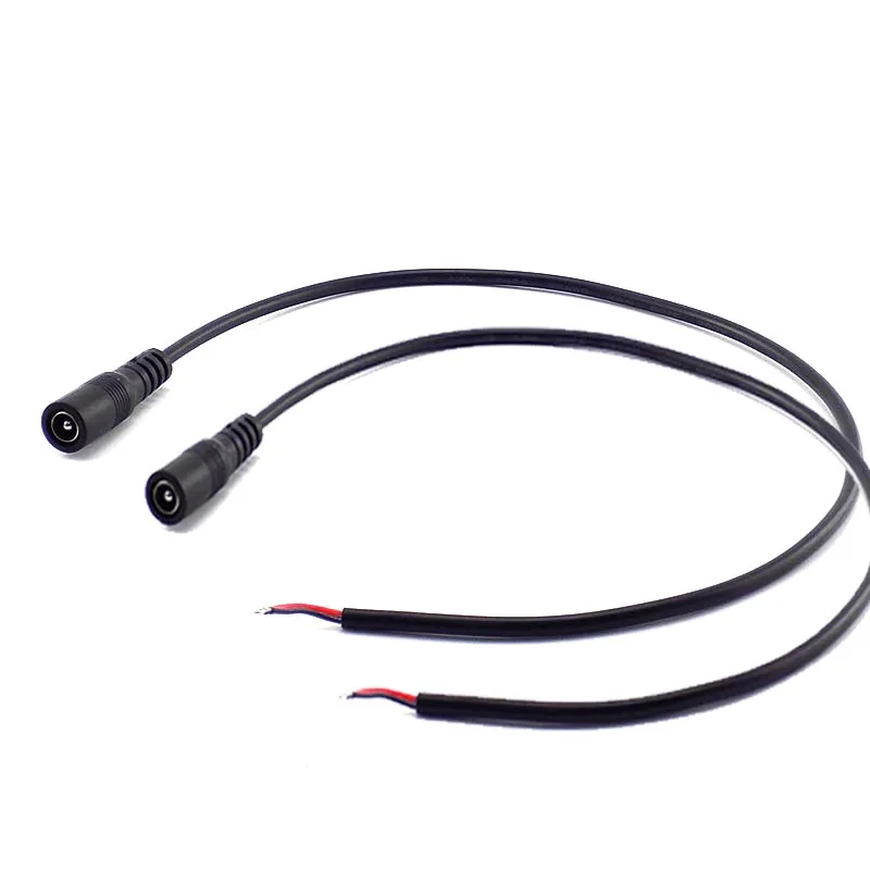 0.25M/0.5M/1M DC 12V 22AWG 5.5*2.1mm Power Cable Extension Female Connector Power Supply Adapter for CCTV Camera LED Strip Light