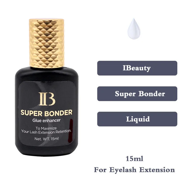 10 Bottles IBeauty Super Bonder 15ml To Maximize Your Eyelashes Retention Extensions Lava Lash Glue Korea IB Adhesive Enhancer