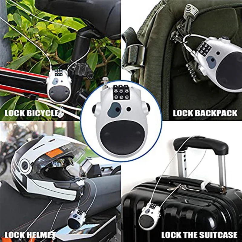

A99I-2X велосипедный замок, кодовый замок, замки для багажа, велосипедный замок, тросовые замки для багажа, 30-дюймовый трос, серебристый