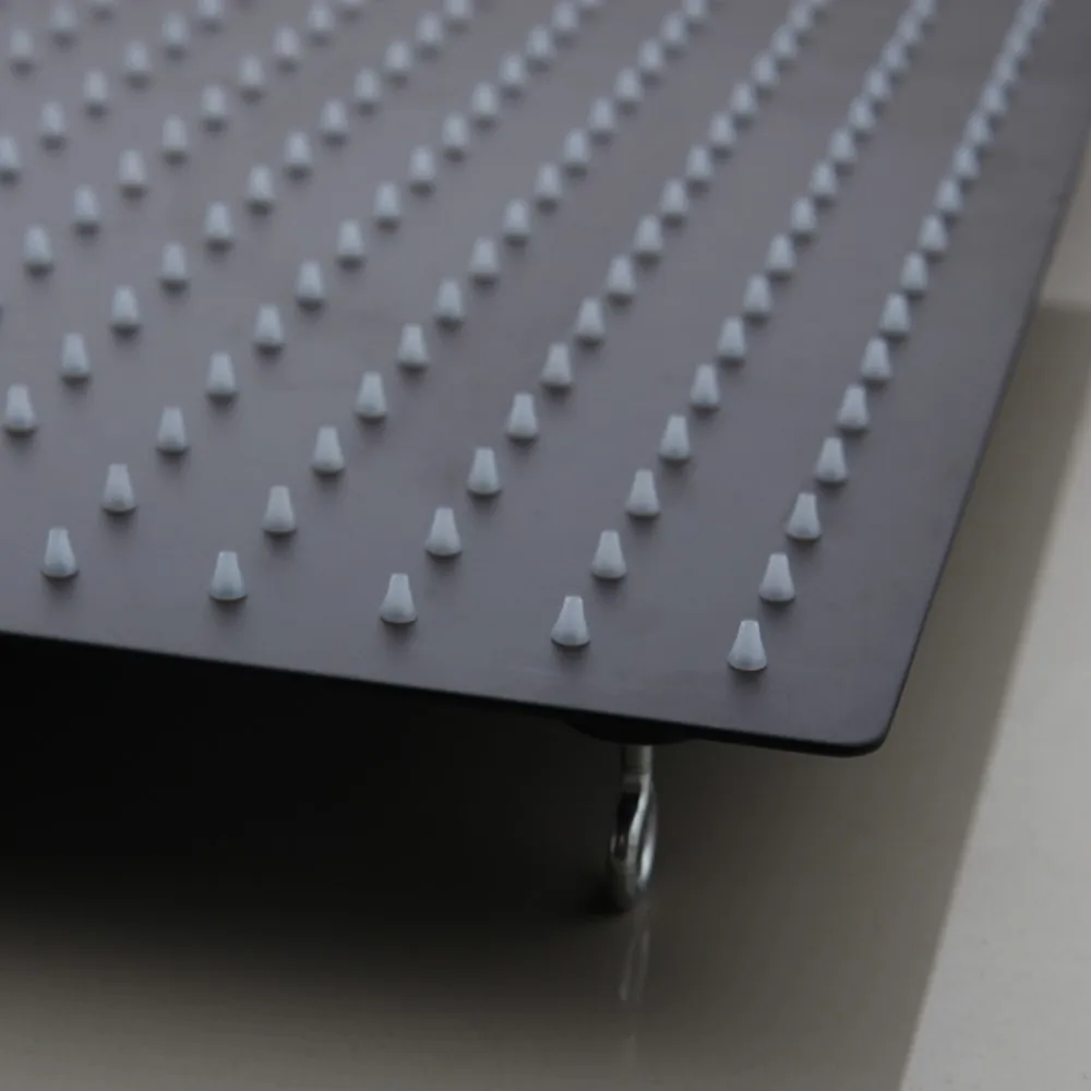 YANKSMART الحمام الأسود دش رئيس النحاس السقف شنت دش رئيس فاخر مربع أسود الحمام رئيس صنبور فقط دش رئيس