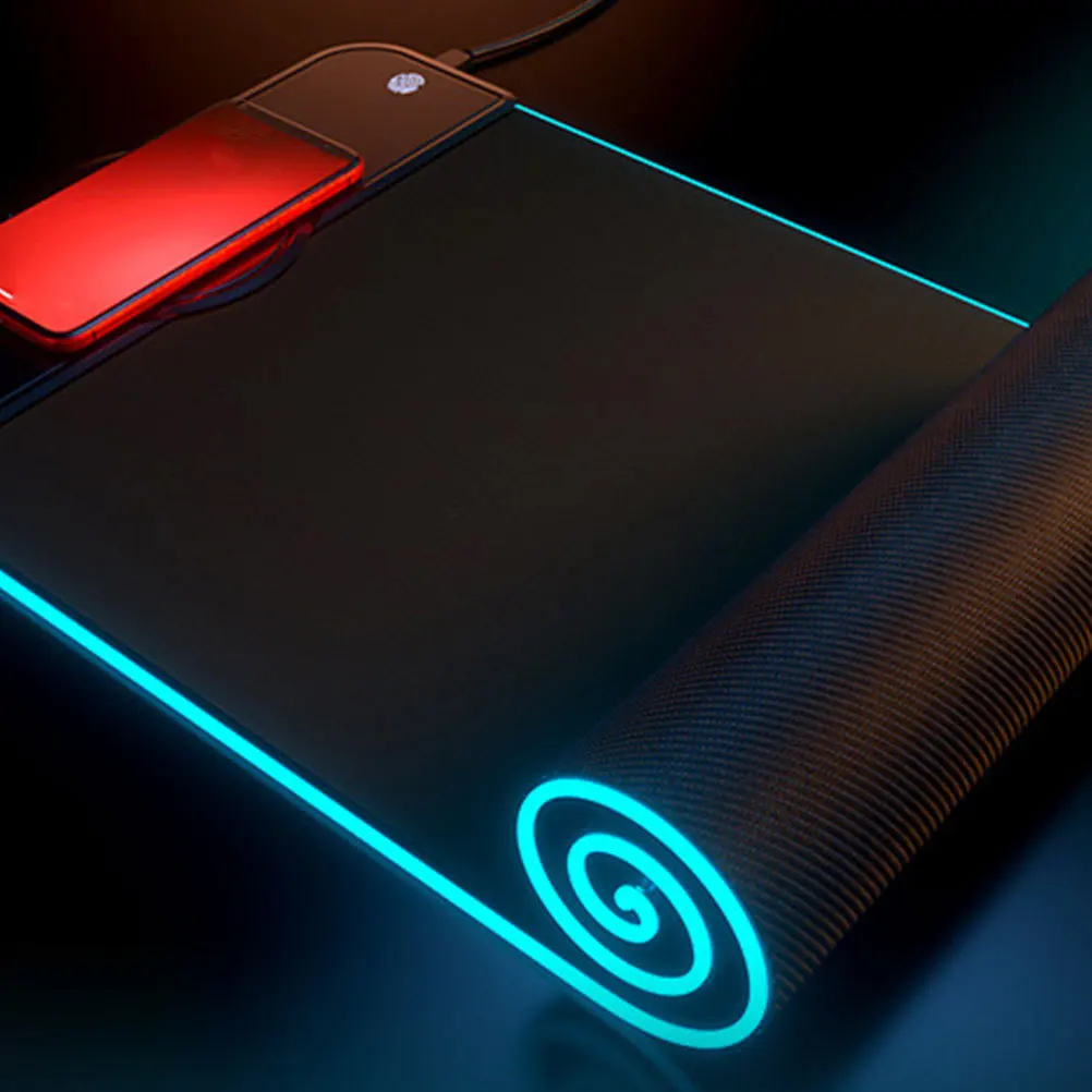 

Wireless Mouse Pad Large Extended Non-Slip Led Lighting For Laptop Keyboard Gaming Office Work Mouse Mat