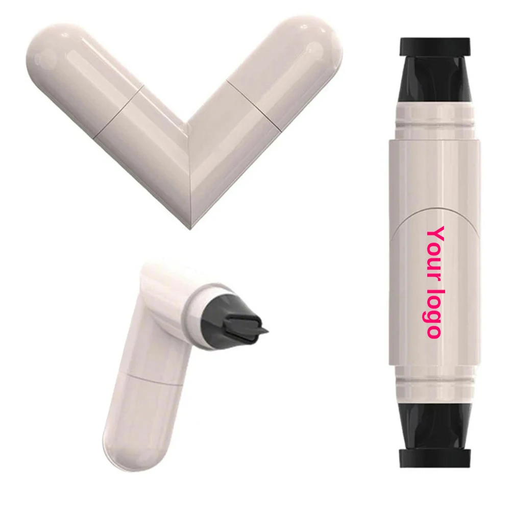 Private Label Custom Logo Rotary Stamp Eyeliner Pen Creative Stamp Tip Liquid Eyeliner Vegan Makeup Wholesale