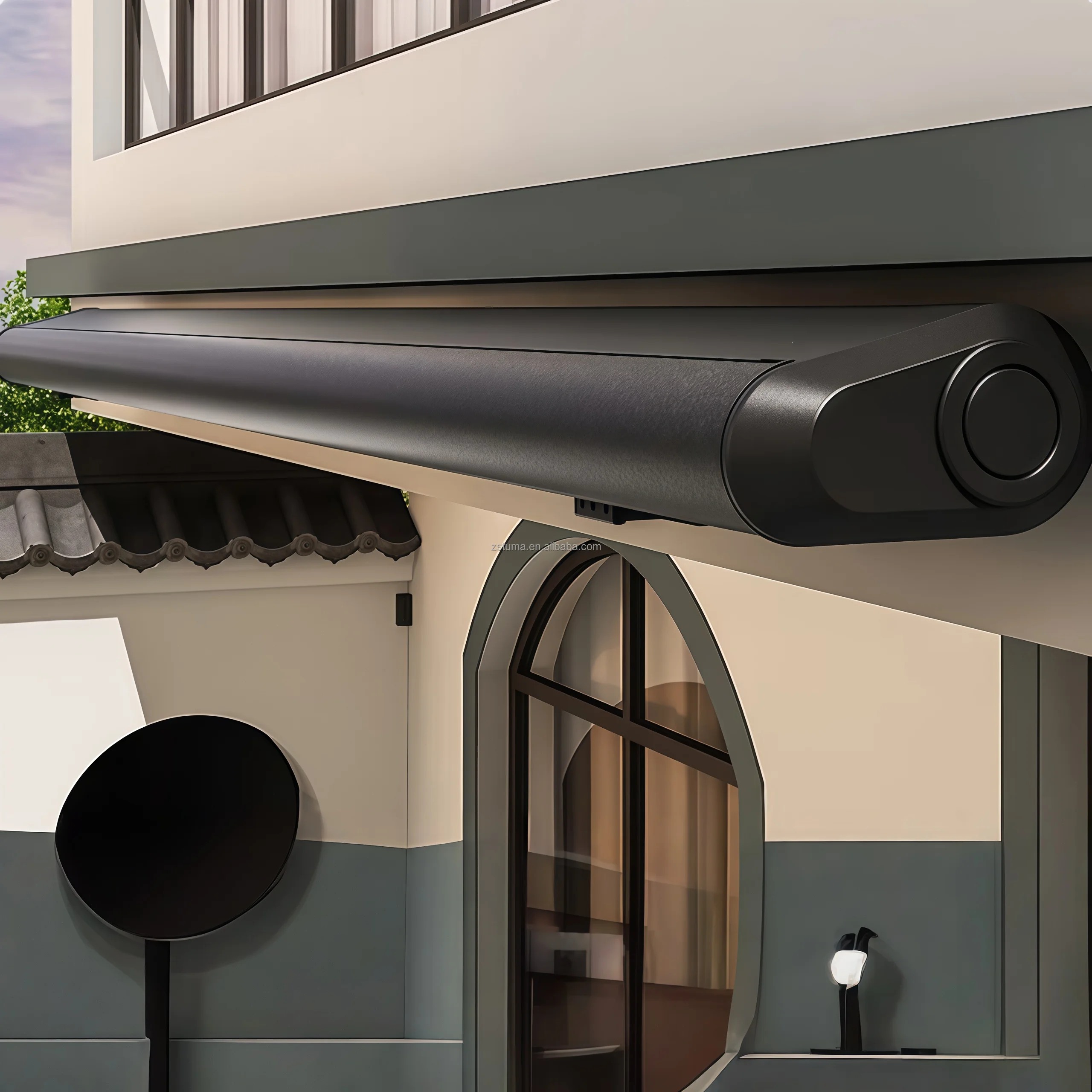 Retractable Awning Automatic Electric Full Cassette Awning Outdoor Sunshade Manual Patio Awning Balcony Shelter Home Sunshade