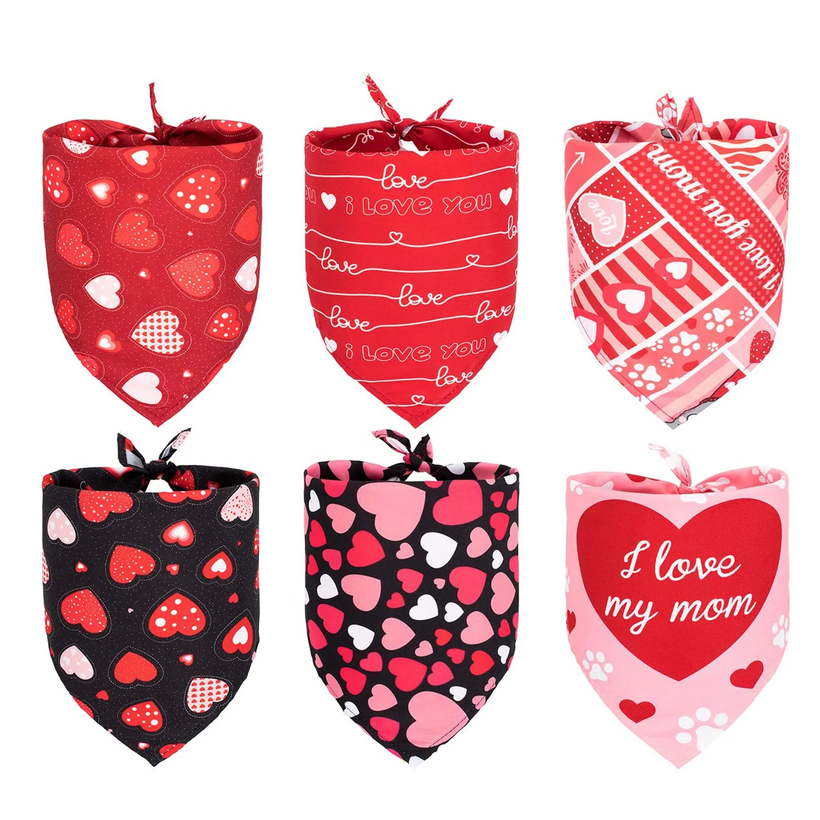 50pcs Pet Dog Bandana Scarf  Triangle Towel Cat Valentine's Day Decorative Supplies  Dog Accessories Pet Products