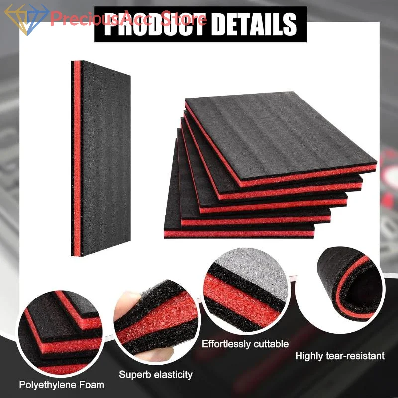 3Pcs Tool Box Foam Insert PE EPE Material Organizer Liner For Drawer Case Camera Storage DIY Equipment Protection view 2