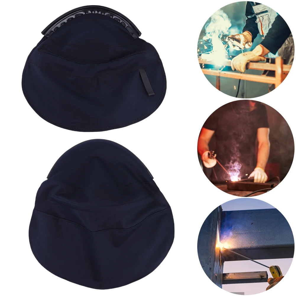 Anti-Burn Welding Headgear with Press Fit Seal Full Protection Neck Extended Headcover for Most Welding Helmets