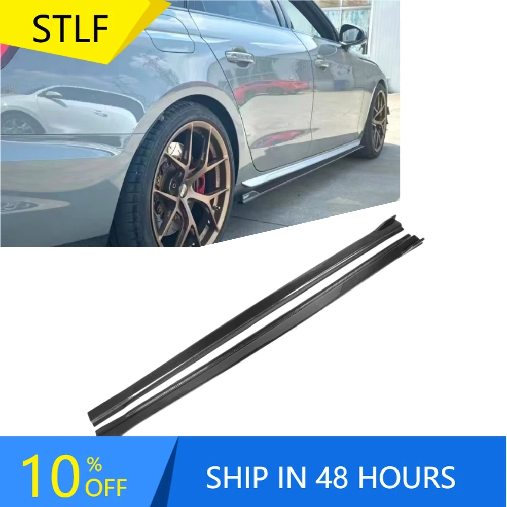 

STLFReal Carbon Fiber Front Side Bumper and Side Skirts K-Style Auto Part for Audis Car Fenders for Audis A4 B10 S-Line 2021+