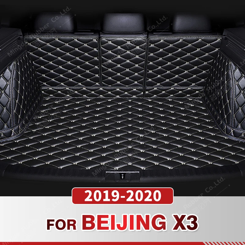 

Auto Full Coverage Trunk Mat For For BEIJING-X3 2019 2020 Leather Car Boot Cover Pad Cargo Liner Interior Protector Accessories