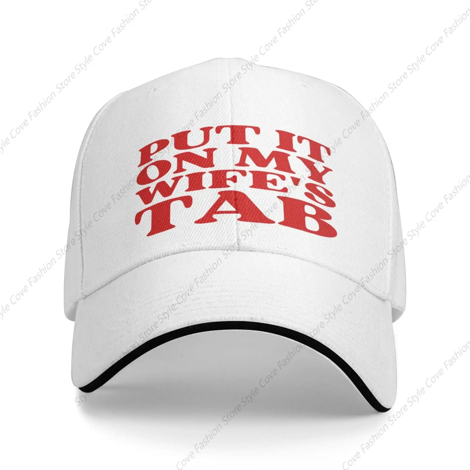 

Put It On My Wife's Tab Mother's Day Valentine's Day Hat Men Women Trucker Hat Gift Baseball Cap Breathable Four Seasons Hat