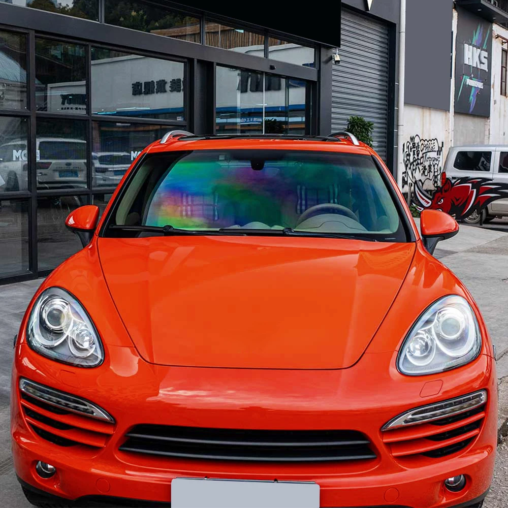 Car Wrap Vinyl Film Lava Orange Bubble Free PET Sticker Auto DIY Decal Vehicle Body Self Adhesive Sticker Car Accessories