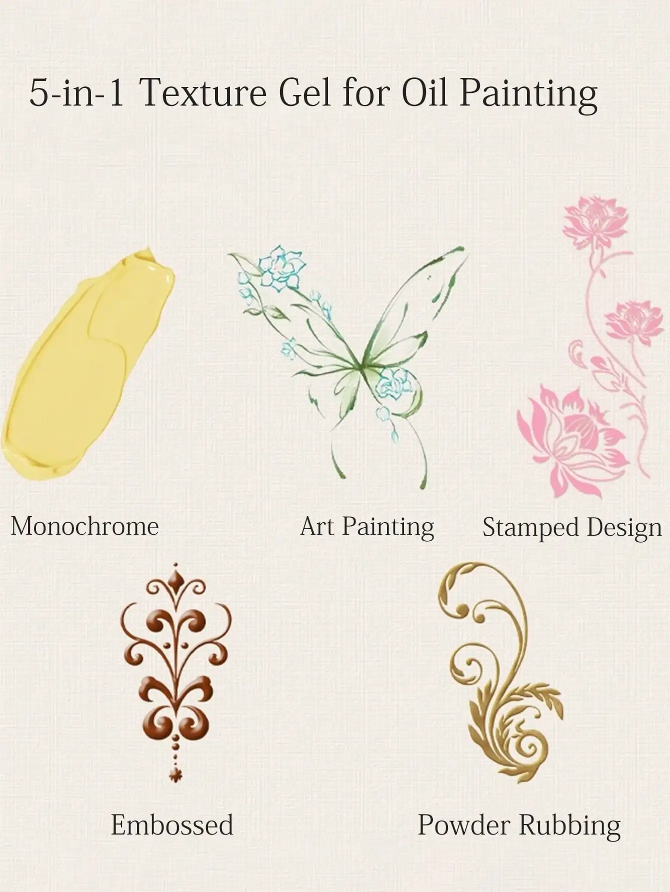 MORDDA 9pcs Pearlescent Cream Oil Painting Solid Gel Nail Art Pigment 3D Textured Oil Painting Designs For Manicure DIY