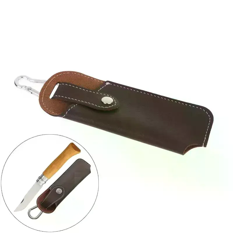 Leather Knife Cover Outdoor Meal Knife Cover Wearing Belt Portable Knife Sheath Protective Cover Camping Tactical Accessories
