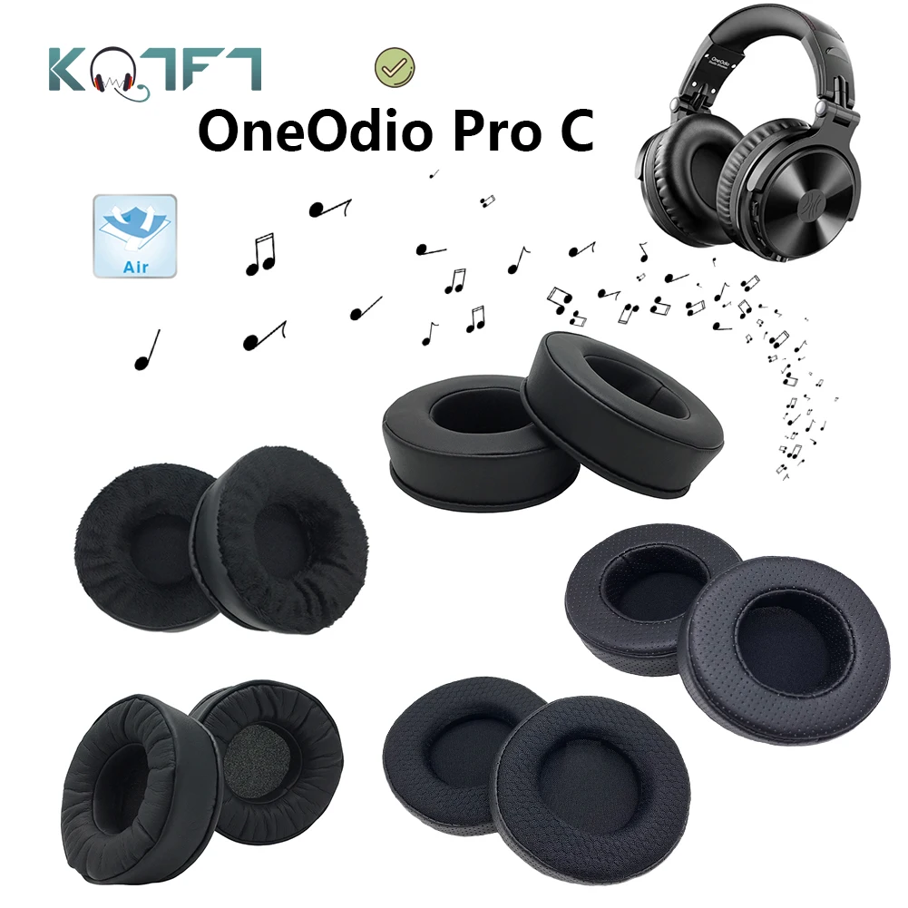 

KQTFT Velvet protein skin Breathable Sweat Replacement EarPads for OneOdio Pro C Headphones Parts Earmuff Cover Cushion Cups