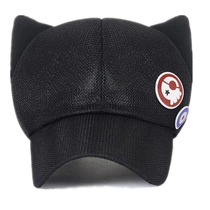 EVA Shikinami Asuka Rangure Cat Ear Polar Fleece Hat Peak gorra de béisbol Anime Cosplay Accesorios