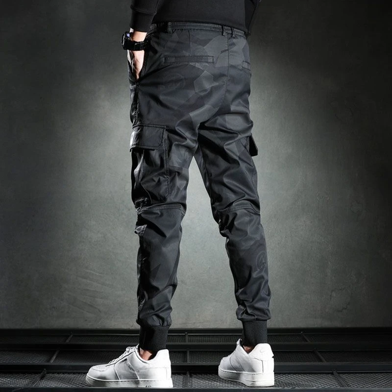 Trousers Man Black Spring Summer Pencil Cargo Pants for Men Cheapest Fashion Long Casual Aesthetic Korean Style Luxury Nylon Emo