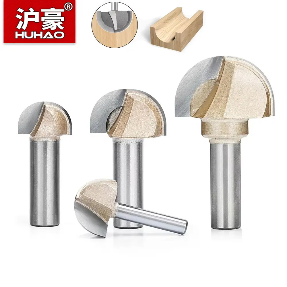 HUHAO 1pc Double Edging Router Bits for Wood Cove Box Bit Tungsten Carbide Woodworking Endmill 1/2\