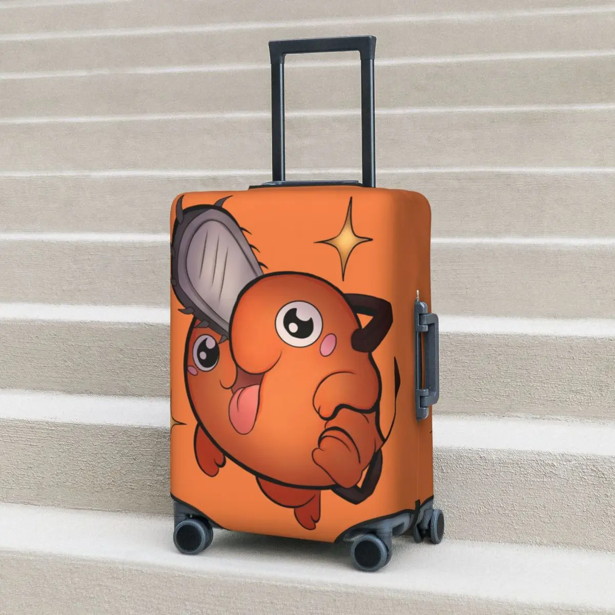 

Doodle Pochi Chainsaw Man Suitcase Cover Flight Cruise Trip Elastic Luggage Accesories Protection