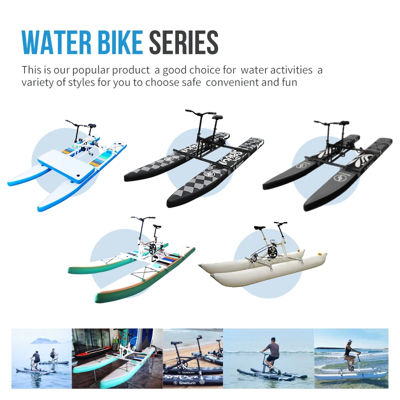 Favorite 2024 New Water Bike Leisure Water Bike Price Pedal Boat Floating Sale