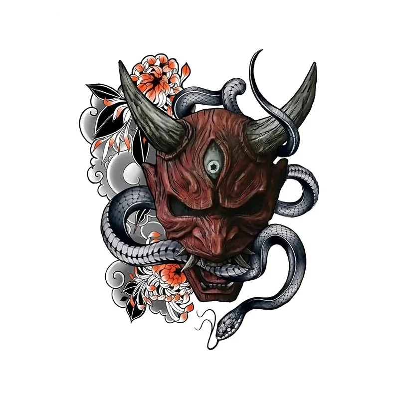 Creative Samurai Red Monster Car Stickers Personalized Scratch-Proof Vinyl Decal Refrigerator VAN Cartoon Car Assessoires