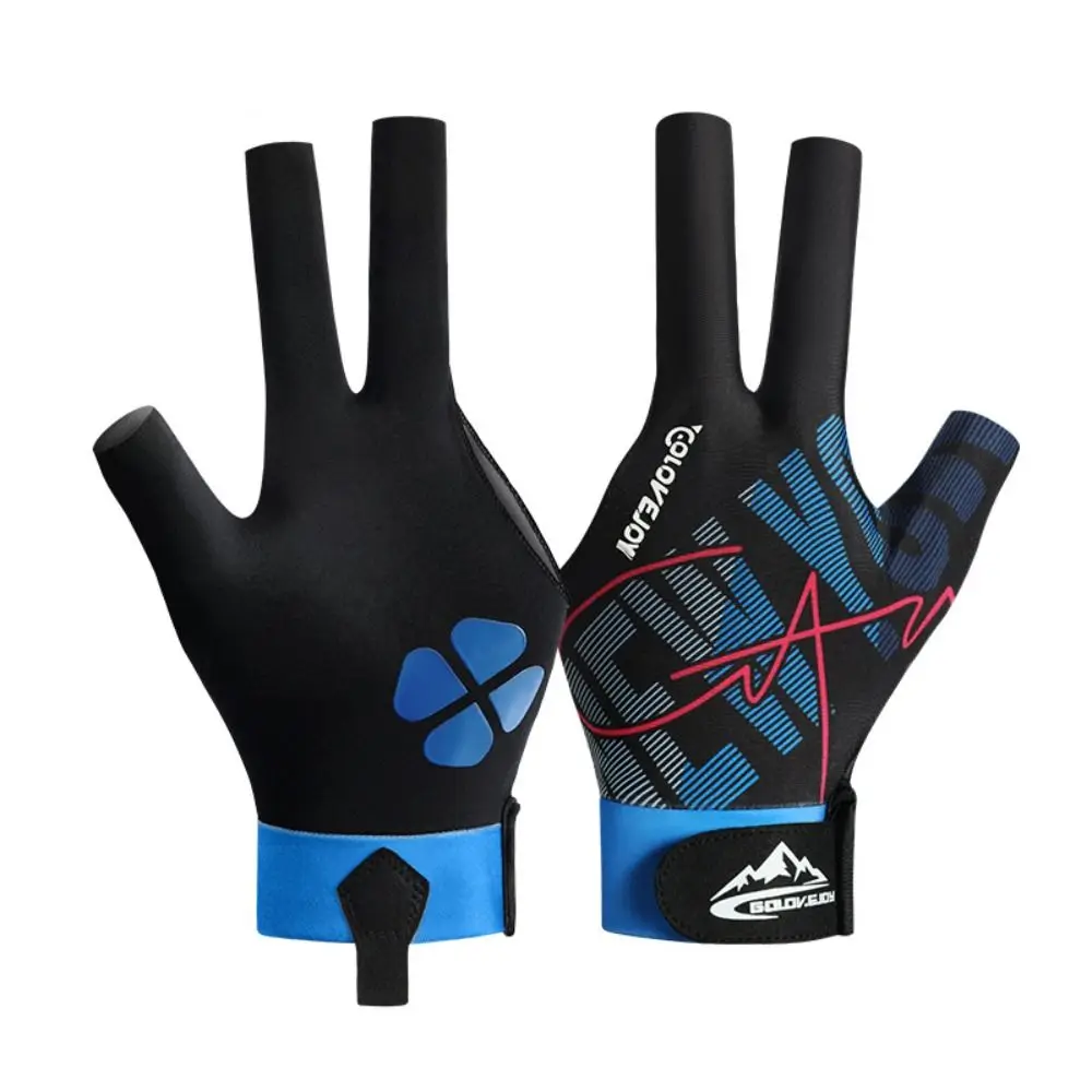 Anti-sweat Billiards Gloves Wear-resistant Non-slip Open 3 Fingers Gloves Elasticity Light Single Piece Billiards Gloves Woman