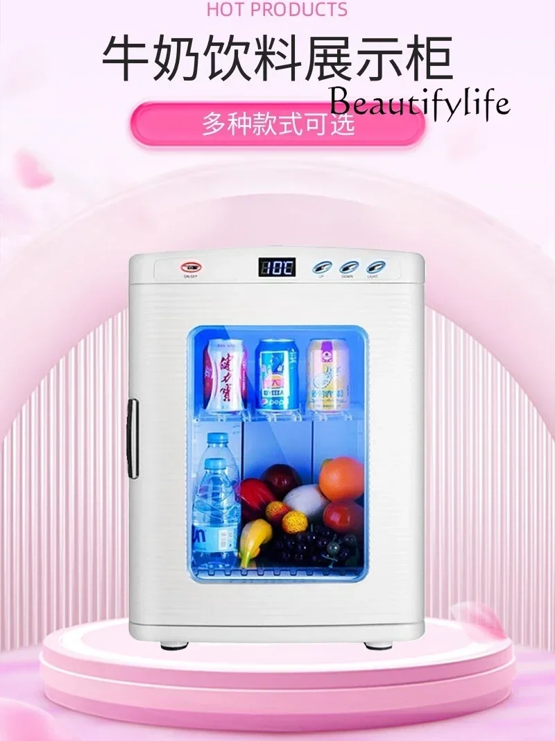 Commercial 25L hot and cold display cabinet multifunctional milk beverage heating cabinet