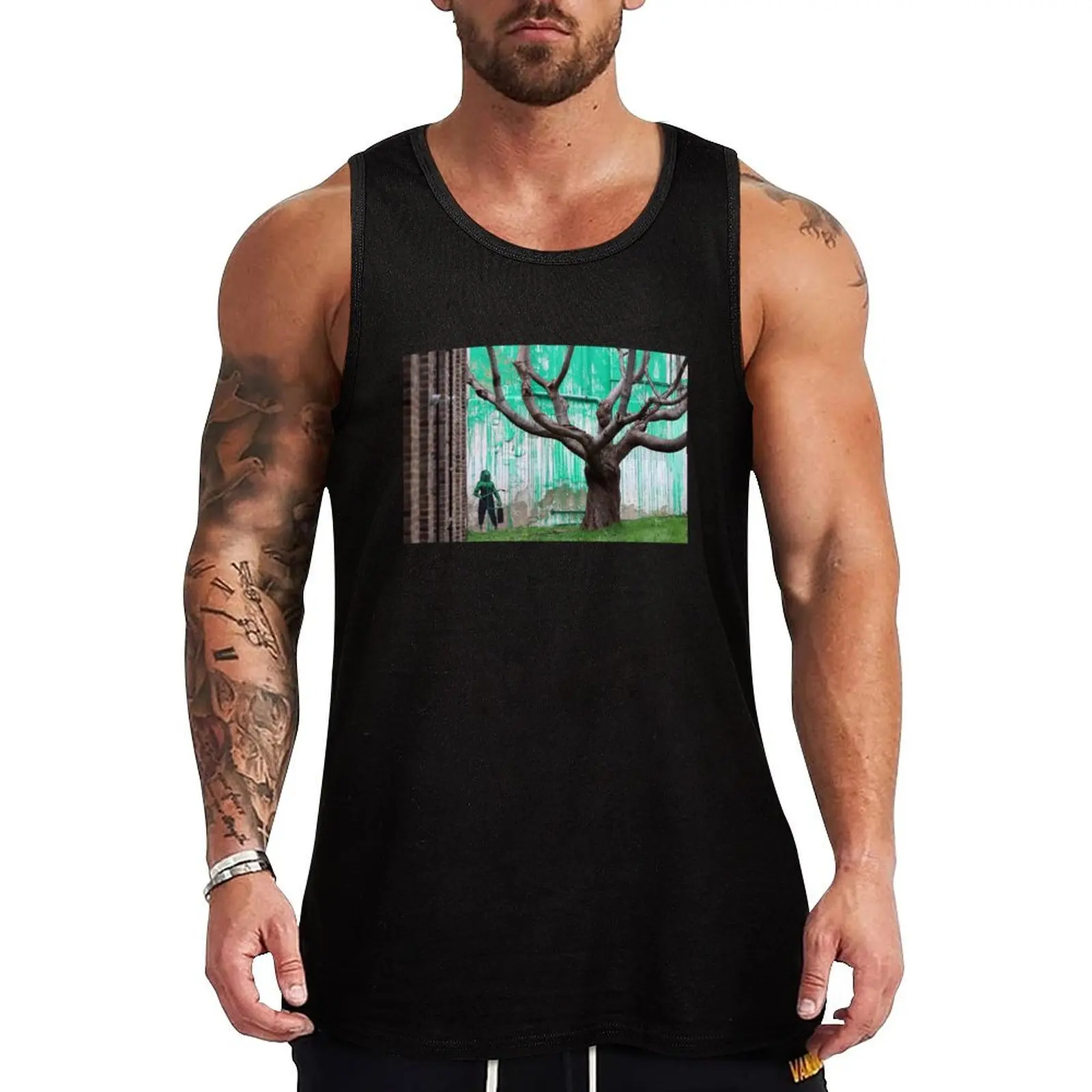 

Banksy - Girl and a tree 2024 Tank Top Gym clothes Vest for boy sleeveless shirt man mens designer clothes