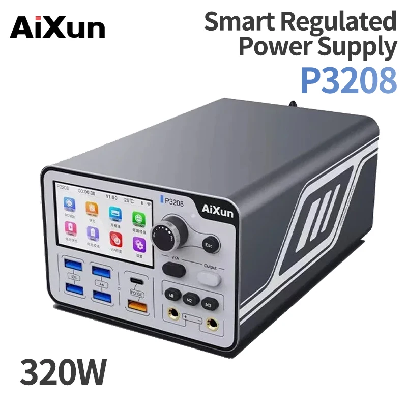 Aixun P3208 320W Intelligent Regulated Power Supply One-click Power-on Tool for Mobile Phone Repair Motherboard Battery Testing